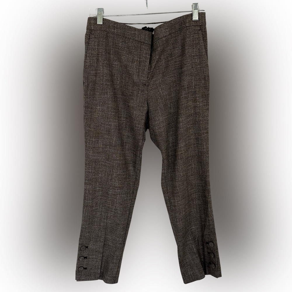 Ann Taylor Mid-Rise Ankle Pant in Brown Multi